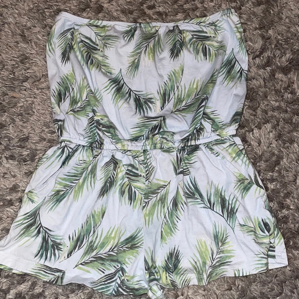 Forever 21 Tropical Romper/Bathing Suit Cover